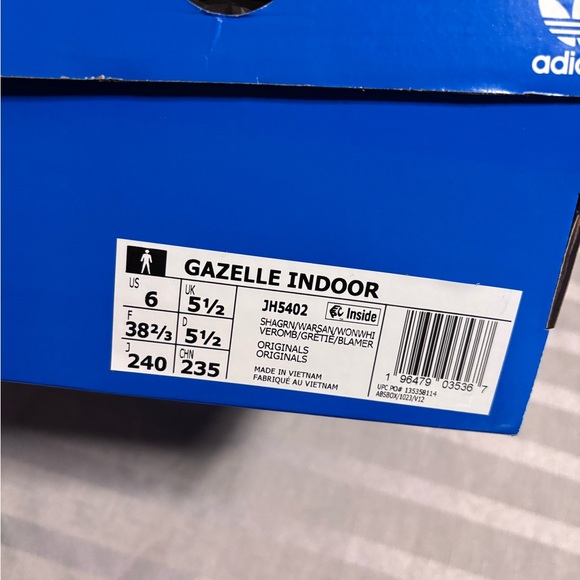 adidas Gazelle Forest Green and Beige Sneakers - Picture 5 of 5